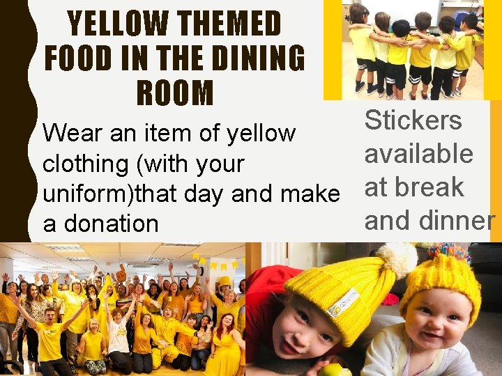 YELLOW THEMED FOOD IN THE DINING ROOM Stickers Wear an item of yellow available