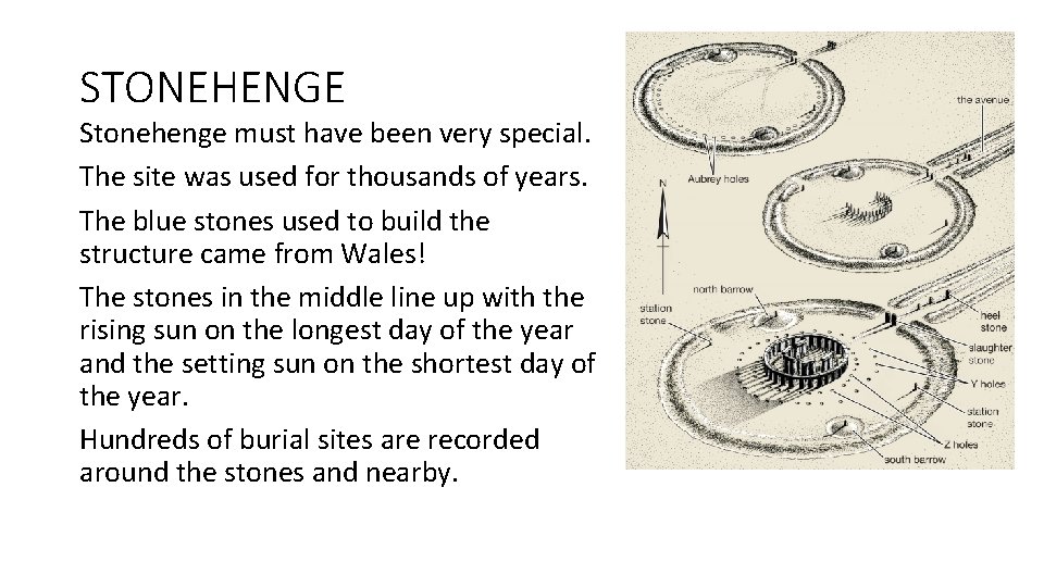 STONEHENGE Stonehenge must have been very special. The site was used for thousands of