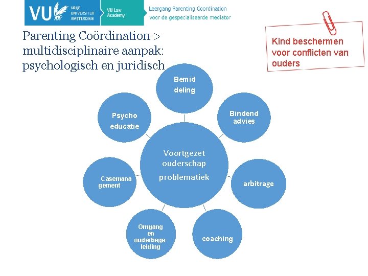 Parenting Coördination > multidisciplinaire aanpak: psychologisch en juridisch Kind beschermen voor conflicten van ouders