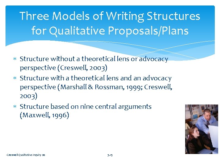 Three Models of Writing Structures for Qualitative Proposals/Plans Structure without a theoretical lens or