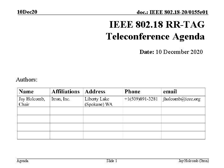 10 Dec 20 doc IEEE 802 18 200155