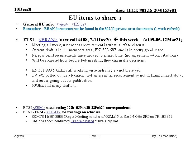 10 Dec 20 doc IEEE 802 18 200155