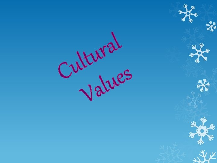 l a r u t l u C lues a V 