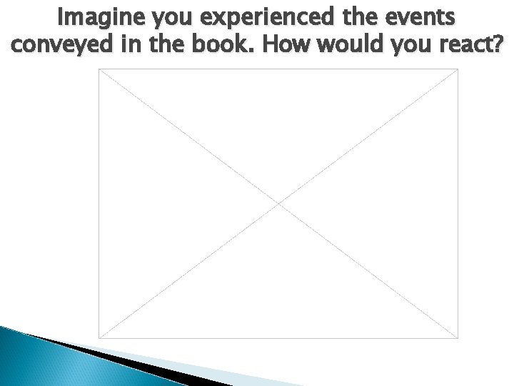 Imagine you experienced the events conveyed in the book. How would you react? 