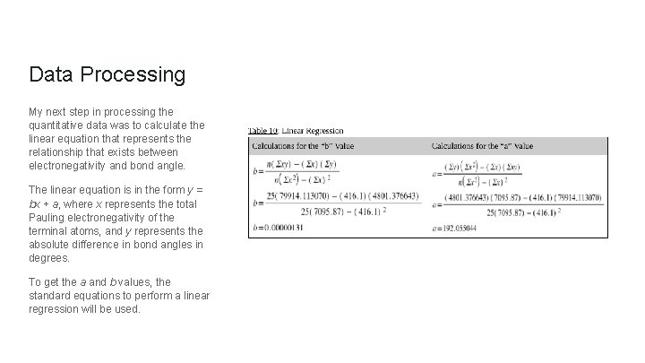 Data Processing My next step in processing the quantitative data was to calculate the Data Processing My next step in processing the quantitative data was to calculate the