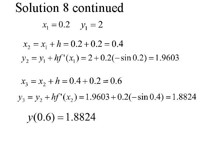 Solution 8 continued 