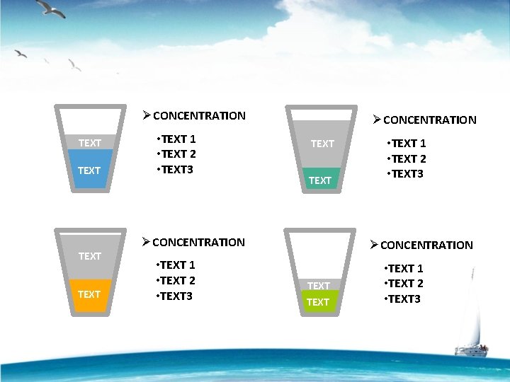 ØCONCENTRATION TEXT • TEXT 1 • TEXT 2 • TEXT 3 ØCONCENTRATION TEXT ØCONCENTRATION