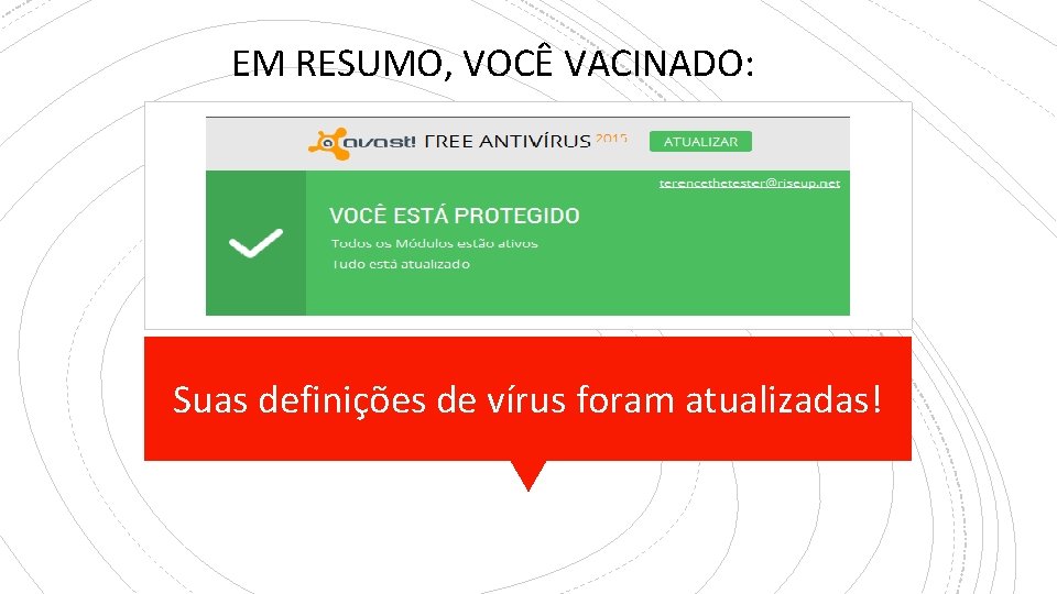 EM RESUMO, VOCÊ VACINADO: Suas definições de vírus foram atualizadas! 