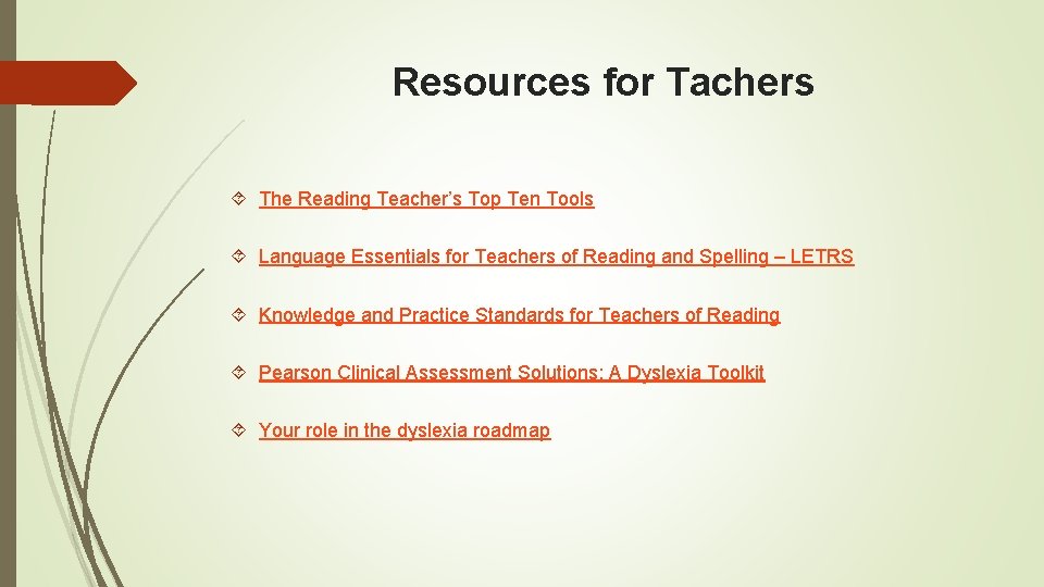 Resources for Tachers The Reading Teacher’s Top Ten Tools Language Essentials for Teachers of Resources for Tachers The Reading Teacher’s Top Ten Tools Language Essentials for Teachers of