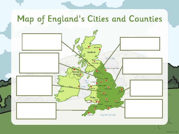 Map of England’s Cities and Counties 