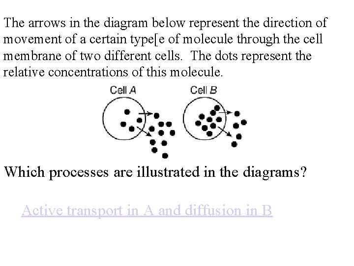 The arrows in the diagram below represent the direction of movement of a certain