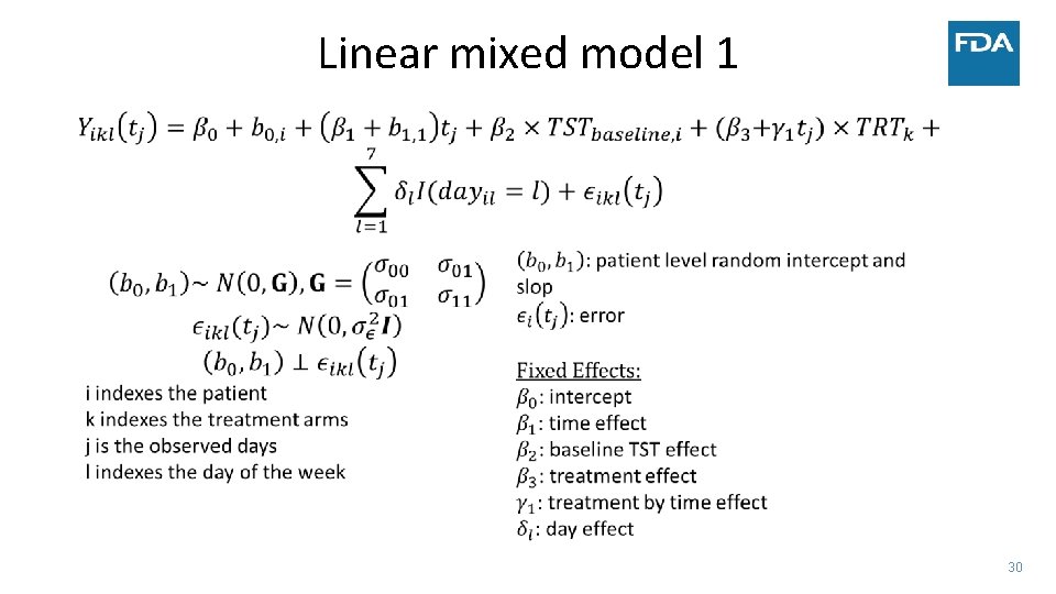 Linear mixed model 1 30 