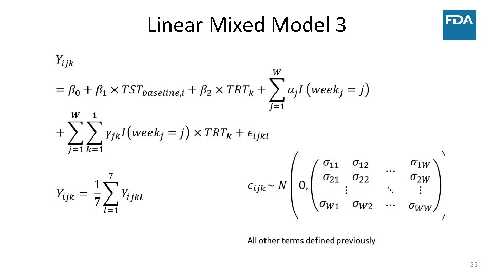 Linear Mixed Model 3 32 