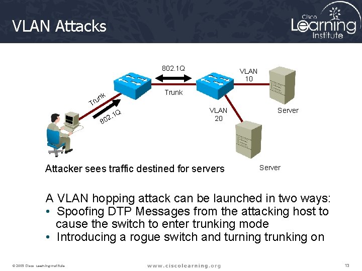 VLAN Attacks 802. 1 Q k run T 8 . 1 Q 2 0