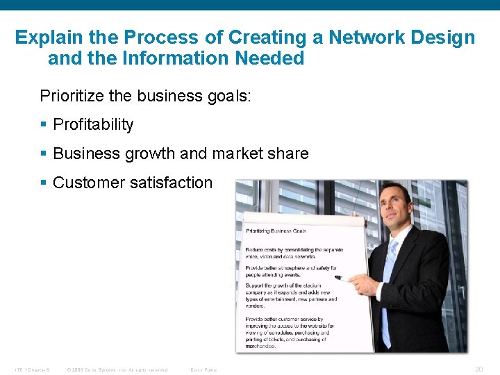 Explain the Process of Creating a Network Design and the Information Needed Prioritize the