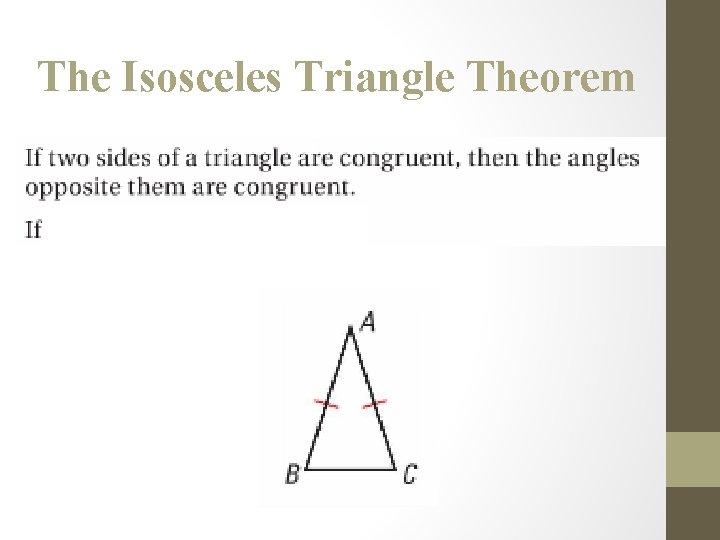 The Isosceles Triangle Theorem 