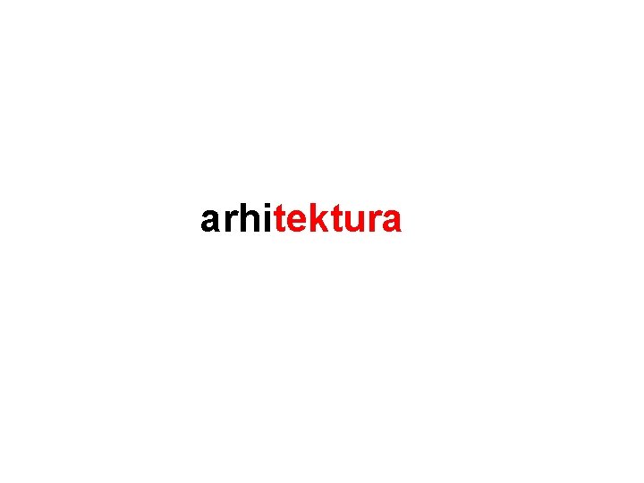 arhitektura 