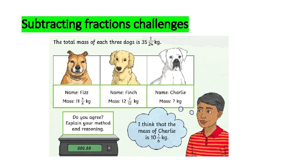 Subtracting fractions challenges 