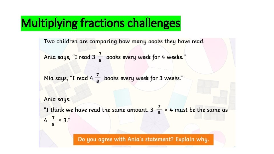 Multiplying fractions challenges 