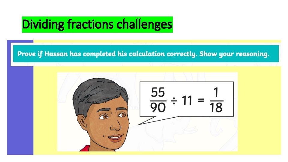 Dividing fractions challenges 