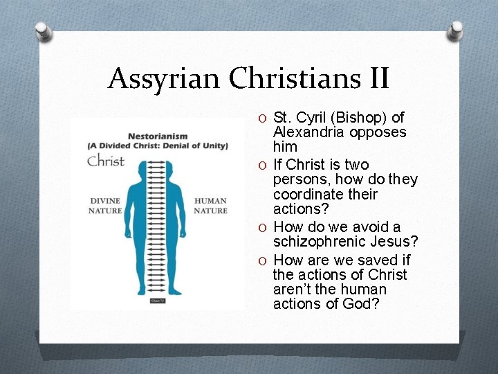 Assyrian Christians II O St. Cyril (Bishop) of Alexandria opposes him O If Christ
