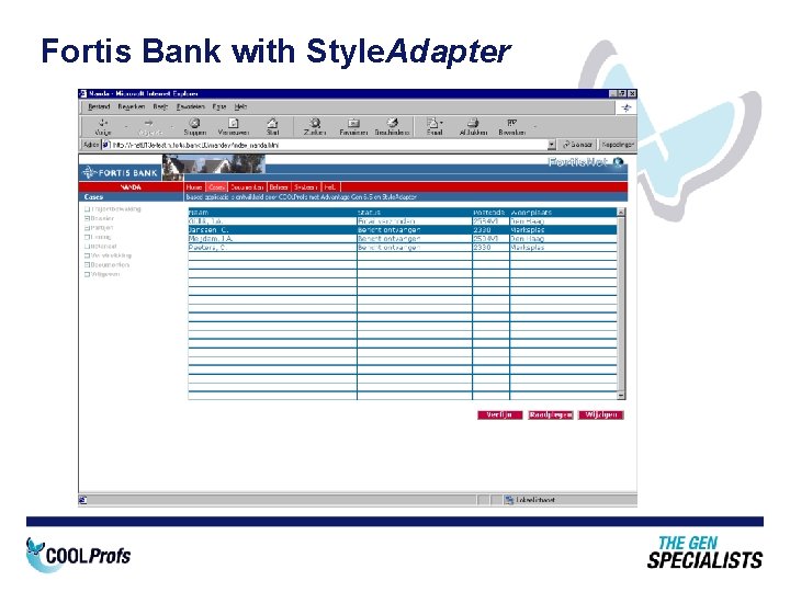 Fortis Bank with Style. Adapter 