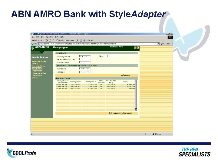 ABN AMRO Bank with Style. Adapter 