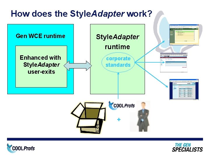 How does the Style. Adapter work? Gen WCE runtime Style. Adapter runtime Enhanced with