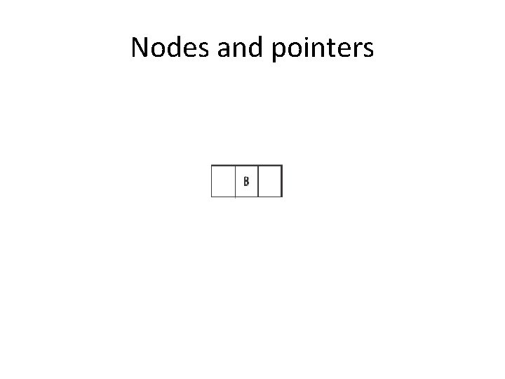 Nodes and pointers 