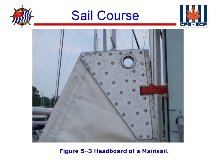 ® Sail Course Figure 5– 3 Headboard of a Mainsail. 