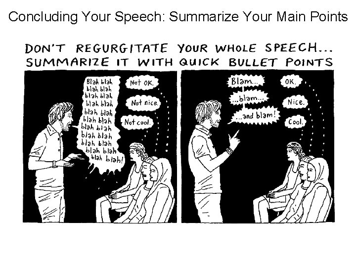 Concluding Your Speech: Summarize Your Main Points 