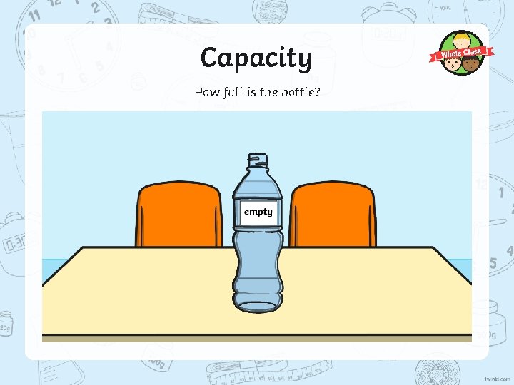 Capacity How full is the bottle? 