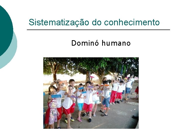 Sistematização do conhecimento Dominó humano 