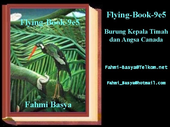 Flying-Book-9 e 5 Burung Kepala Timah dan Angsa Canada Fahmi-Basya@Telkom. net Fahmi_Basya@hotmail. com 