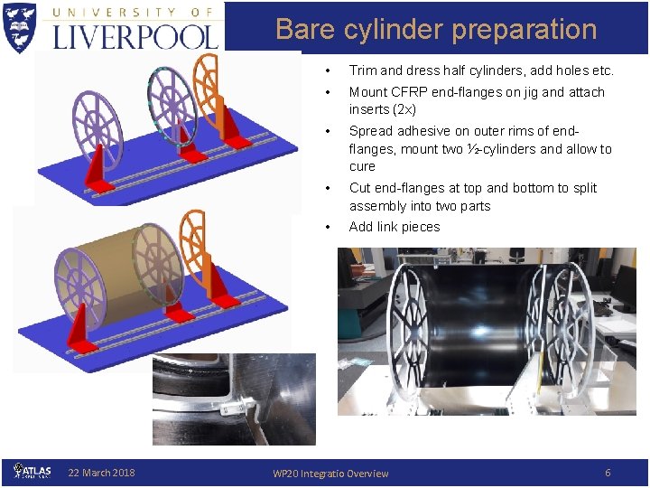 Bare cylinder preparation 22 March 2018 • Trim and dress half cylinders, add holes