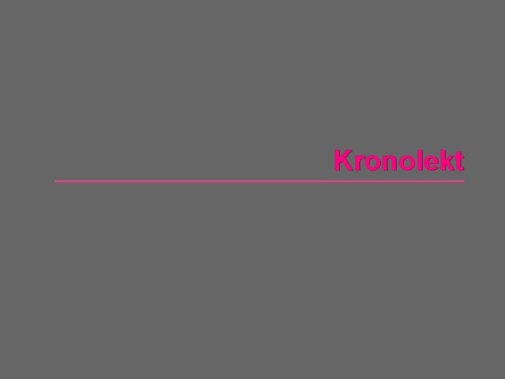 Kronolekt 