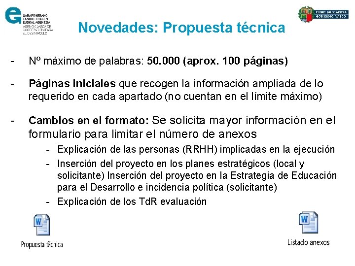 Novedades: Propuesta técnica - Nº máximo de palabras: 50. 000 (aprox. 100 páginas) -