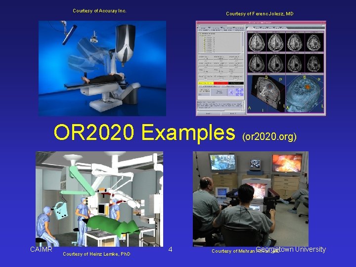 Courtesy of Accuray Inc. Courtesy of Ferenc Jolesz, MD OR 2020 Examples (or 2020.
