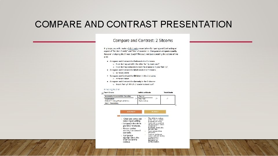 COMPARE AND CONTRAST PRESENTATION 