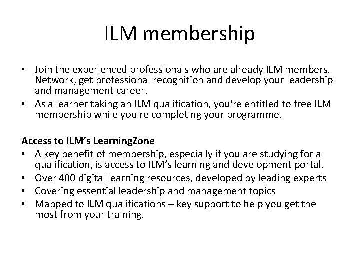 ILM membership • Join the experienced professionals who are already ILM members. Network, get