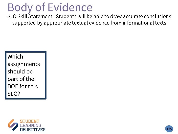 Body of Evidence – 4 SLO Skill Statement: Students will be able to draw