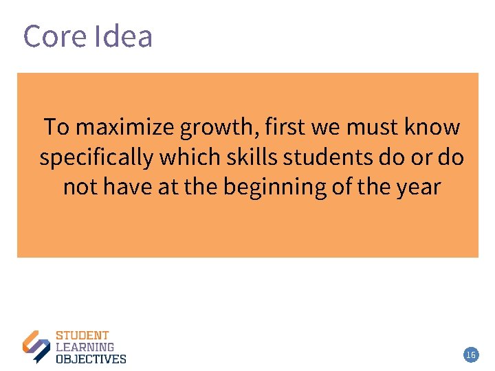 Core Idea – 2 To maximize growth, first we must know specifically which skills