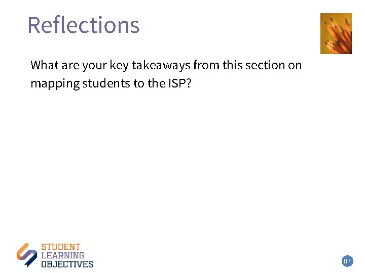 Reflections – 3 What are your key takeaways from this section on mapping students