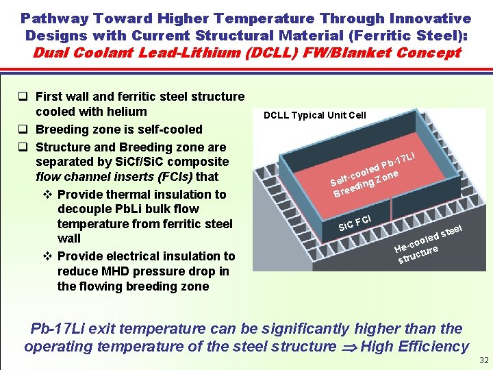 Pathway Toward Higher Temperature Through Innovative Designs with Current Structural Material (Ferritic Steel): Dual