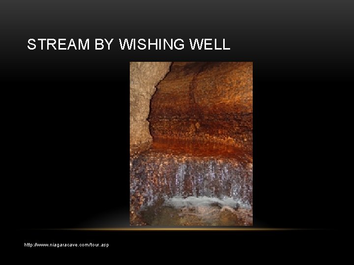 STREAM BY WISHING WELL http: //www. niagaracave. com/tour. asp 