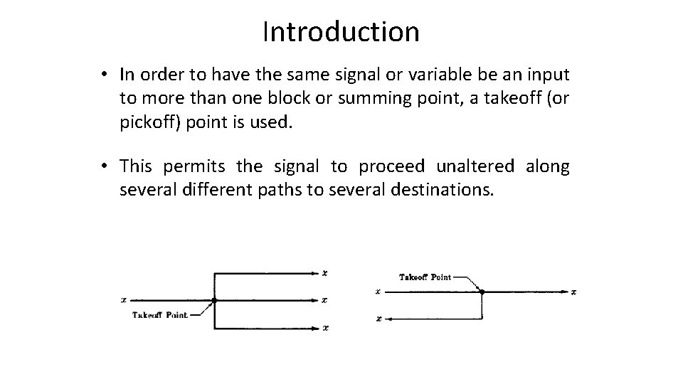 Introduction • In order to have the same signal or variable be an input