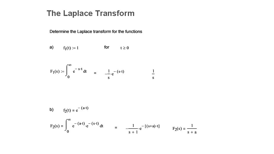 The Laplace Transform 