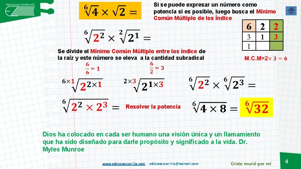 Si se puede expresar un número como potencia si es posible, luego busca el