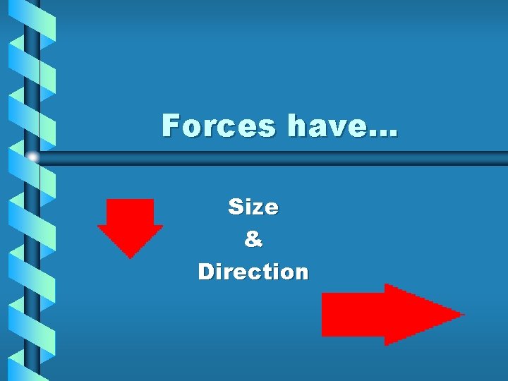 Forces have… Size & Direction 