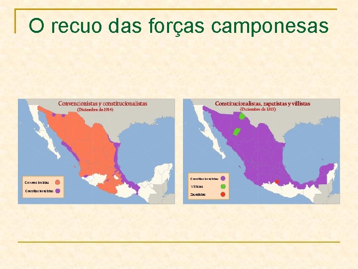 O recuo das forças camponesas 